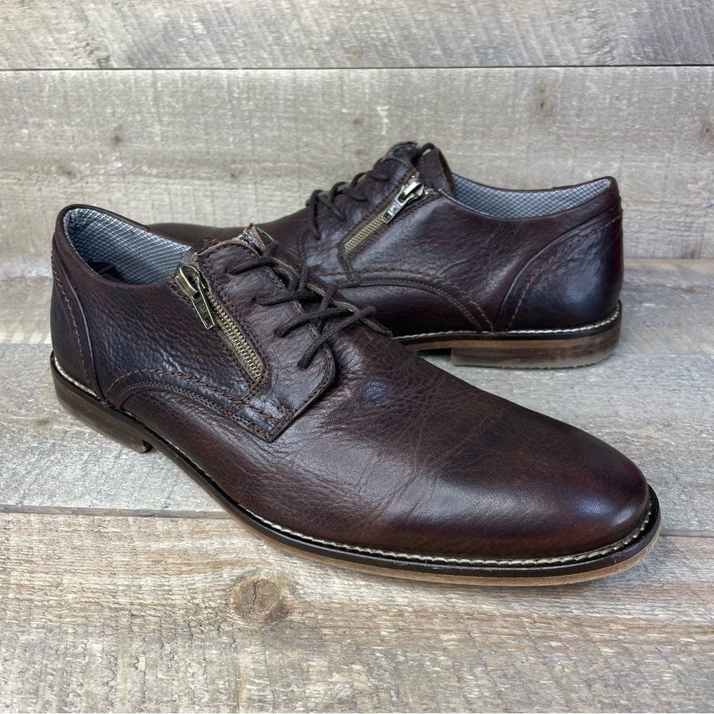Freebird by Steven: FM Ellis Mens Zip Side Leather Everyday Dress Shoes- Size 10
